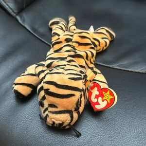 Ty Beanie Baby Babies 1995 Stripes The Tiger PVC Pellets Rare style 4065